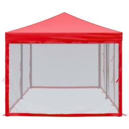 Berkfield Home Folding Party Tent with Sidewalls Red 3x6 m - thumbnail 4