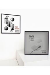 "nielsen Set of 2 Vinyl 12"" LP Record Display Frames, Aluminium, 32x33cm in Jet Black - Size: 32x33 cm" - thumbnail 2