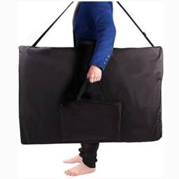 Dprodo Portable Massage Bed, Wooden 60 cm Width 3 Section in Black - thumbnail 7