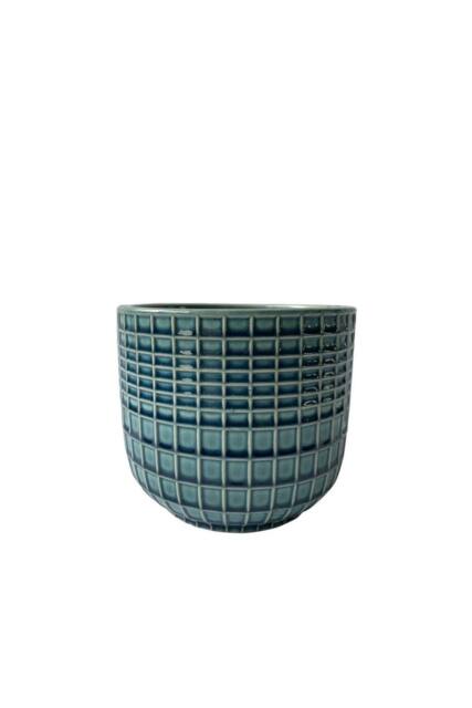 KDMD Hortus Blue Green Braga Pot 7cm H x 7.5cm Dia 4 Pack - image 1
