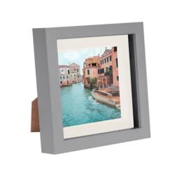 "Nicola Spring 3D Box Photo Frame with 4"" x 4"" Mount - 6"" x 6"" - Grey in Ivory" - thumbnail 1
