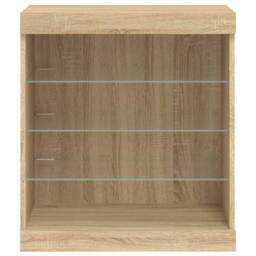Berkfield Home Sideboard with LED Lights Sonoma Oak 60.5x37x67 cm in Brown - thumbnail 6