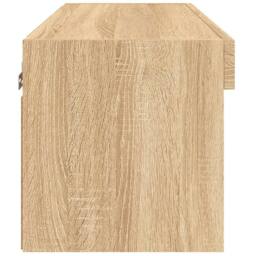 Berkfield Home TV Cabinet with LED Lights Sonoma Oak 60x30x30 cm in Brown - Size: 60 x 30 x 30 cm - thumbnail 9