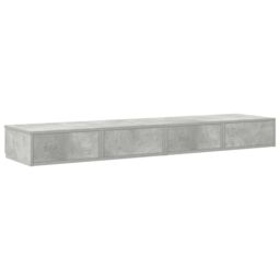 Berkfield Home Bed Drawers in Concrete Grey, 140x36.5x16.5 cm, Made of Engineered Wood in Grey - Size: 140x36.5x16.5 cm - thumbnail 8