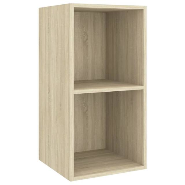 Berkfield Home Wall-mounted TV Cabinet Sonoma Oak 37x37x72 cm Engineered Wood in Light Tan - Size: 37 x 37 x 72 cm - image 1
