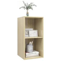Berkfield Home Wall-mounted TV Cabinet Sonoma Oak 37x37x72 cm Engineered Wood in Light Tan - Size: 37 x 37 x 72 cm - thumbnail 3