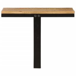 Berkfield Home Wall Shelf 40x30x32 cm Solid Wood Mango & Iron in Brown - Size: 40 x 30 x 32 cm - thumbnail 3
