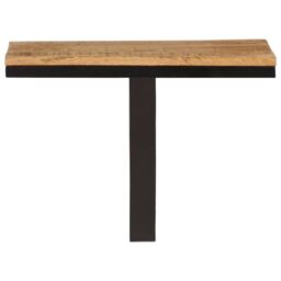 Berkfield Home Wall Shelf 40x30x32 cm Solid Wood Mango & Iron in Brown - Size: 40 x 30 x 32 cm - thumbnail 2