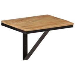 Berkfield Home Wall Shelf 40x30x32 cm Solid Wood Mango & Iron in Brown - Size: 40 x 30 x 32 cm - thumbnail 9