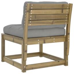 Berkfield Home Garden Sofa with Cushions Impregnated Wood Pine in Brown - thumbnail 7