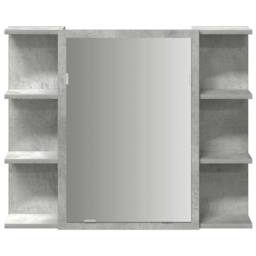 Berkfield Home Modern Bathroom Mirror Cabinet Concrete Grey 80x20.5x64 cm Engine - thumbnail 4