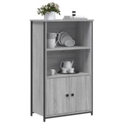 Berkfield Home Highboard Grey Sonoma 62x32x103.5 cm Engineered Wood - thumbnail 3