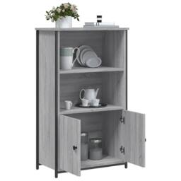 Berkfield Home Highboard Grey Sonoma 62x32x103.5 cm Engineered Wood - thumbnail 4