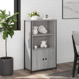 Berkfield Home Highboard Grey Sonoma 62x32x103.5 cm Engineered Wood - thumbnail 2