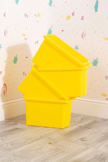 Wham Stack & Store 4x 35L Box in Yellow - image 1