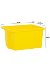 Wham Stack & Store 4x 35L Box in Yellow - thumbnail 5