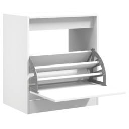 Berkfield Home Shoe Cabinet White 60x42x69 cm Engineered Wood - Size: 60 x 42 x 69 cm - thumbnail 3