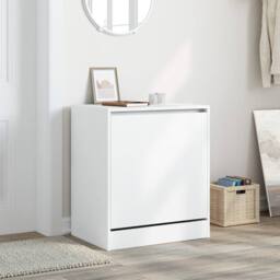 Berkfield Home Shoe Cabinet White 60x42x69 cm Engineered Wood - Size: 60 x 42 x 69 cm - thumbnail 1