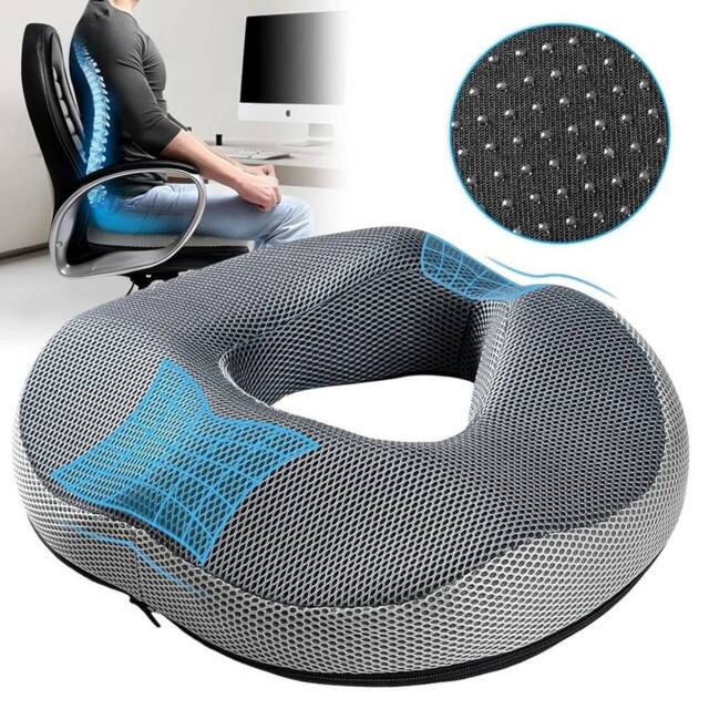 EONLION Donut Cushion Memory Foam Ring Seat in Grey - Size: 100 cm x 190 cm - image 1