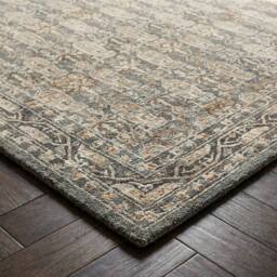 Livabliss Arda Vintage Green Grey Brown Taupe Traditional Boho Fringe Living Rug - Size: 153 cm x 220 cm - thumbnail 6