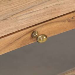Berkfield Home Beautiful Coffee Table 90x60x40 cm Solid Acacia Wood in Brown - Size: 90 x 60 x 40 cm - thumbnail 6