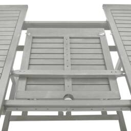 Berkfield Home Garden Table Grey 200x100x75 cm Solid Acacia Wood - Size: 200 x 100 x 75 cm - thumbnail 6