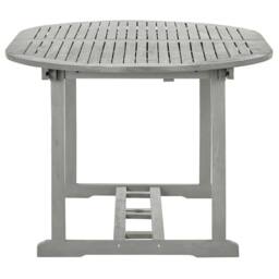 Berkfield Home Garden Table Grey 200x100x75 cm Solid Acacia Wood - Size: 200 x 100 x 75 cm - thumbnail 4