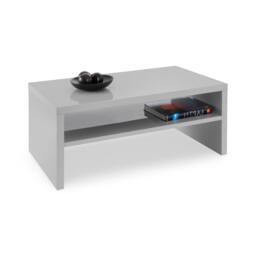 Cheshire Kelso High Gloss Modern Coffee Table in Grey - thumbnail 1