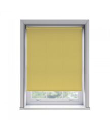 New Edge Blinds No Drill Ochre Thermal Blackout Roller Blind 170cm Drop in Yellow - Size: 55 cm width x 165 cm drop - thumbnail 1
