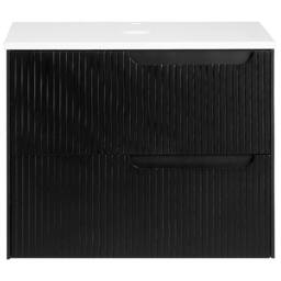 Wyld and Coco Black MDF Wall-Mounted Cabinet 600x520mm Fluted Front - thumbnail 5