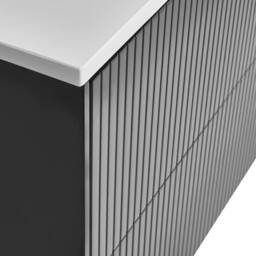 Wyld and Coco Black MDF Wall-Mounted Cabinet 600x520mm Fluted Front - thumbnail 9