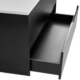Wyld and Coco Black MDF Wall-Mounted Cabinet 600x520mm Fluted Front - thumbnail 8