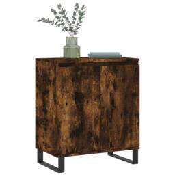 Berkfield Home Sideboard Smoked Oak 60x35x70 cm Engineered Wood in Brown - Size: 60 x 35 x 70 cm - thumbnail 3