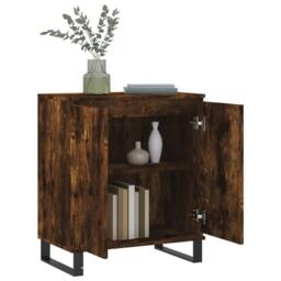 Berkfield Home Sideboard Smoked Oak 60x35x70 cm Engineered Wood in Brown - Size: 60 x 35 x 70 cm - thumbnail 4