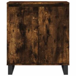 Berkfield Home Sideboard Smoked Oak 60x35x70 cm Engineered Wood in Brown - Size: 60 x 35 x 70 cm - thumbnail 5