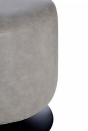Orsina Sturdy & Durable cylinder Stool, Sleek Modern Design Livingroom Stool, Comfortable Bedroom Stool in Grey - thumbnail 3