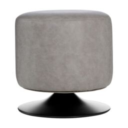 Orsina Sturdy & Durable cylinder Stool, Sleek Modern Design Livingroom Stool, Comfortable Bedroom Stool in Grey - thumbnail 5