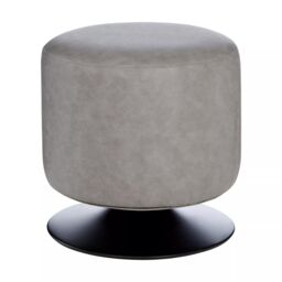 Orsina Sturdy & Durable cylinder Stool, Sleek Modern Design Livingroom Stool, Comfortable Bedroom Stool in Grey - thumbnail 2