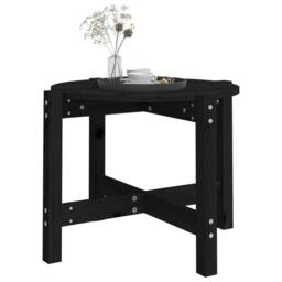 Berkfield Home Coffee Table Black Ã˜ 62.5x45 cm Solid Wood Pine - thumbnail 4