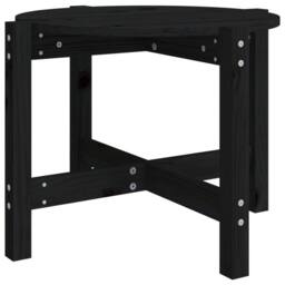 Berkfield Home Coffee Table Black Ã˜ 62.5x45 cm Solid Wood Pine - thumbnail 1
