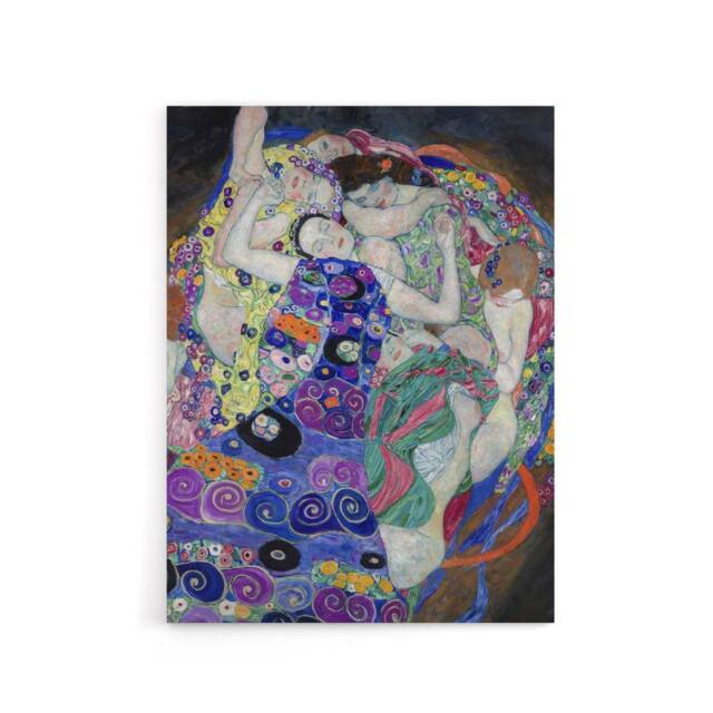 "Artery8 The Virgin Maiden Colourful Painting Canvas Wall Art Print Klimt - Size: W18"" x H24""" - image 1