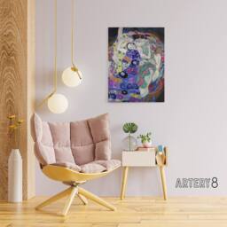 "Artery8 The Virgin Maiden Colourful Painting Canvas Wall Art Print Klimt - Size: W18"" x H24""" - thumbnail 3