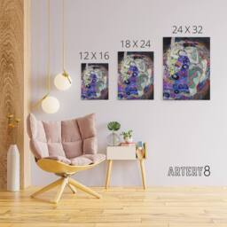 "Artery8 The Virgin Maiden Colourful Painting Canvas Wall Art Print Klimt - Size: W18"" x H24""" - thumbnail 4