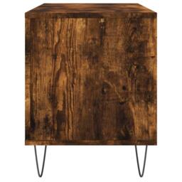 Berkfield Home Record Cabinet Smoked Oak 100x38x48 cm Engineered Wood in Brown - Size: 100 x 38 x 48 cm - thumbnail 5