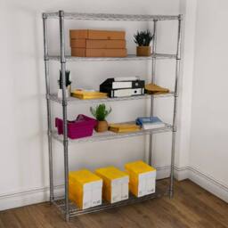 Monstershop KuKoo Wire Racking - 45cm x 150cm x 180cm in Silver - Size: 45 cm x 150 cm x 180 cm - thumbnail 6