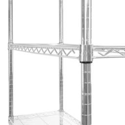 Monstershop KuKoo Wire Racking - 45cm x 150cm x 180cm in Silver - Size: 45 cm x 150 cm x 180 cm - thumbnail 8