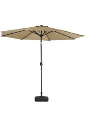 Living and Home Patio Umbrella Large 3M Traditional Parasol with Plastic Base in Khaki - thumbnail 4