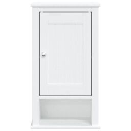 Berkfield Home Bathroom Wall Cabinet BERG White 40x27x71.5 cm Solid Wood Pine - thumbnail 3