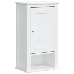 Berkfield Home Bathroom Wall Cabinet BERG White 40x27x71.5 cm Solid Wood Pine - thumbnail 2