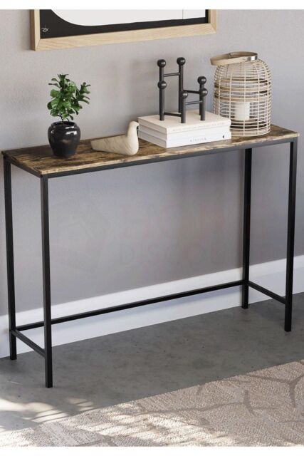 Home Discount Vida Designs Brooklyn Console Table Storage Organizer 740 x 1000 x 300 mm in Dark Brown - image 1